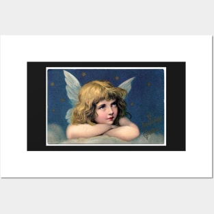 Little Christmas Angel Girl Posters and Art